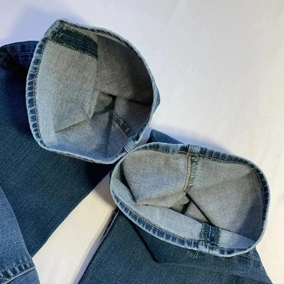 Eddie Bauer Truly Jeans Size 8 Short Blue Denim Straight Bootcut - Picture 9 of 10